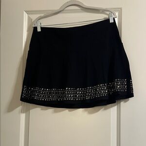 Express Black Mini Skirt with Silver Studs